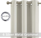 Yakamok Room Darkening Blackout Curtains Thermal Insulated Grommet Curtain - Image 3