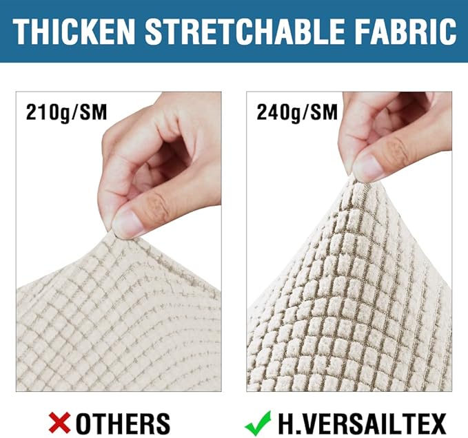H.VERSAILTEX 3 Piece Stretch Sofa Covers - Image 5