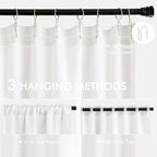 MIULEE Pure White Back Tab Blackout Curtains 102 Inch Long 2 Panels Set - Image 3