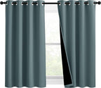 NICETOWN 100% Blackout Curtains 54 inches Long, Double-Deck Completely Blackout by NICETOWN