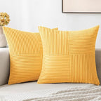 MIULEE Yellow Decorative Throw Pillow Covers 18x18 Inch by MIULEE