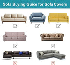 U-NICE HOME Oversized Stretch Loveseat Couch Cover Sofa Covers Washable Sofa - Image 7