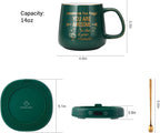 Coffee Mug Warmer & You are Awesome Mug Set, Electric Cup Warmer for Desk