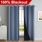NICETOWN Blackout Curtains 80 inches Long, Full Light Blocking Drapes - Image 2