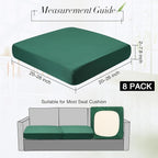 Newwiee 8Pcs Patio Cushion Covers Stretch Outdoor Cushion Cover Replacement - Image 2