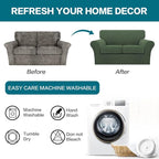 Turquoize 3 Piece Sofa Covers for 2 Cushion Couch Sofa Slipcover Soft Couch - Image 7
