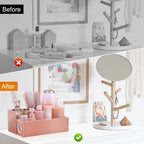 Hot Hair Styling Tool Organizer with 3 Stainless Steel Cups, Pink