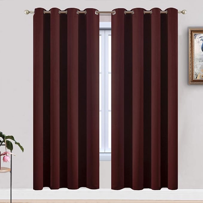 Yakamok Window Treatment Blackout Thermal Insulated Room Darkening Solid by Yakamok