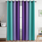Yakamok Ombre Teal and Purple Curtains - Image 2