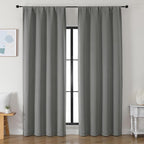 Simplebrand Ava Light Grey Blackout Curtains by Simplebrand