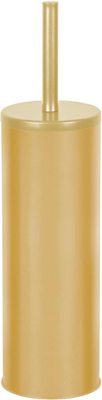 Deep & Sturdy Toilet Bowl Brush with Holder - Durable Scrubbing - Toilet Cleaners - Household Essentials - Bathroom Cleaner - Cleaning Supplies - Household Supplies, Matte Gold