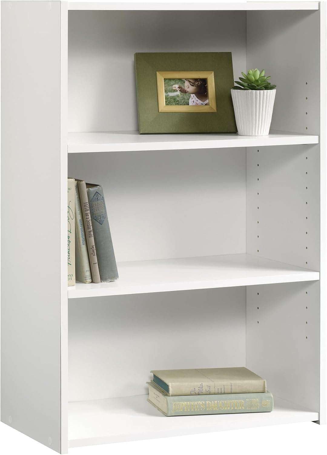 Sauder Beginnings 3-Shelf Bookcase/ Book shelf, Soft White finish