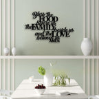 Bless the Food Metal Wall Decor - Scripture Room Decor Bible Quotes Wall Art Christian Home Decor for Living Room, Dining Room, Kitchen (Black)