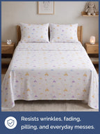 Kids Full Size Princess Bed Sheets - 4 Piece Kids Princess Sheet Set