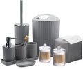 Bathroom Accessory Set, 10 Piece Grey Bathroom Set Complete
