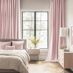 MIULEE Baby Pink Back Tab Blackout Curtains 120 Inch Long 2 Panels Set - Image 2