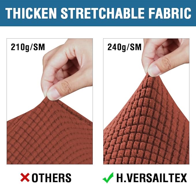 H.VERSAILTEX 3 Piece Stretch Sofa Covers - Image 3