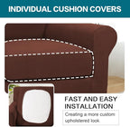 Turquoize 2 Piece Chair Covers Armchair Slipcovers - Image 5