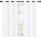NICETOWN White Window Curtain Panels 50 inch Length, 50% Light Blocking Curtains - Image 2