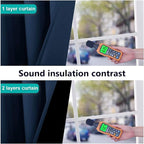 NICETOWN 100% Blackout Curtains 102 inches Long, Noise Reduction Window - Image 4