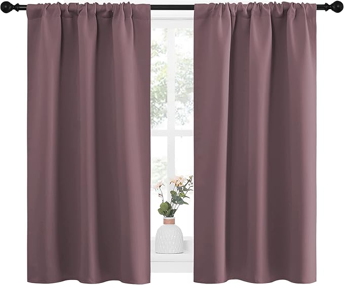 NICETOWN Kitchen Curtains, Short Blackout Curtains & Drapes, Small Window - Image 2