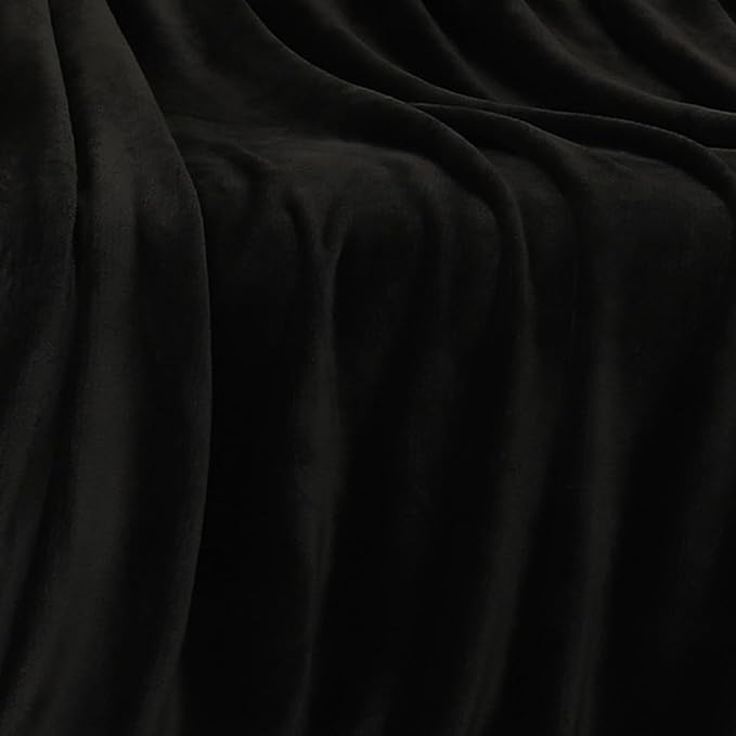 JIAHANNHA Black Throw Blanket Fleece Blanket Throw Size, Super Soft Cozy Plush - Image 5