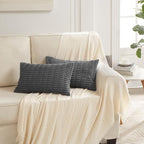 Fancy Homi 4 Packs Dark Grey Decorative Throw Pillow Covers 16x24 Inch - Image 6