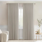 MIULEE Natural Back Tab Blackout Curtains 84 Inch Length 2 Panels Set by MIULEE
