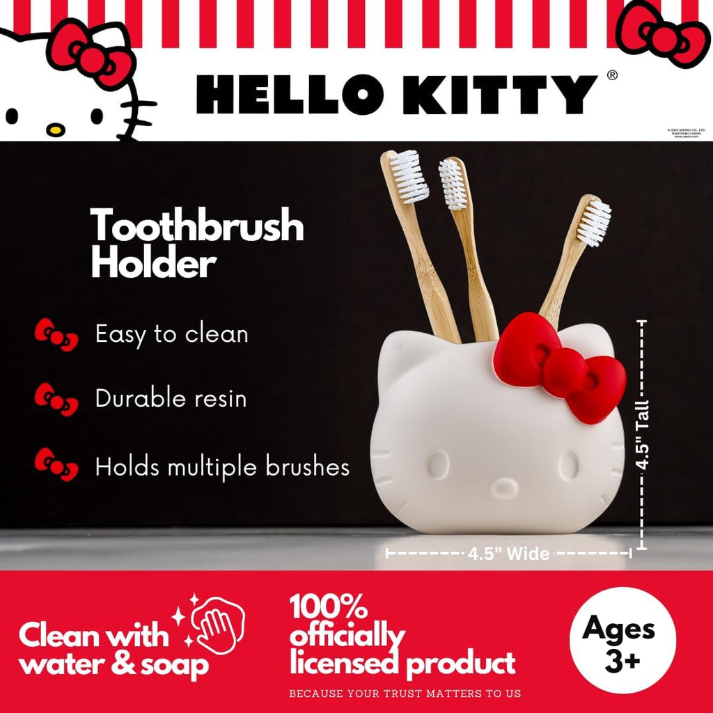 Hello Kitty Toothbrush Holder - Makeup Brushes/Pens Tumbler, (Officially Licensed Product) By Franco