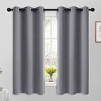 Yakamok 63 Inch Length Grey Blackout Curtains by Yakamok