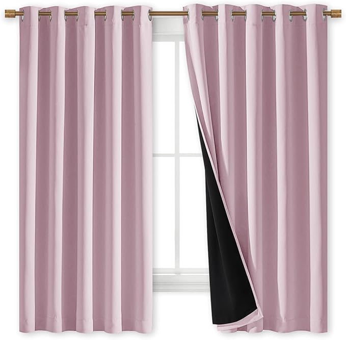 NICETOWN 100% Blackout Window Curtain Panels, Heat and Cold Blocking Drapes - Image 3