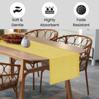 Pure Linen Table Runner 72 inch Long - Soft Durable Washable - Farmhouse Table Runners for Everyday Use Weddings Holidays Christmas - 13x72 Rustic Vintage Dining Table Runner Yellow