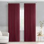 MIULEE Christmas Wine Red Back Tab Blackout Curtains 84 Inch Length 2 Panels Set - Image 9