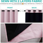 NICETOWN 100% Blackout Room Warming Lined Curtains, Totally Darkness Drapes - Image 5