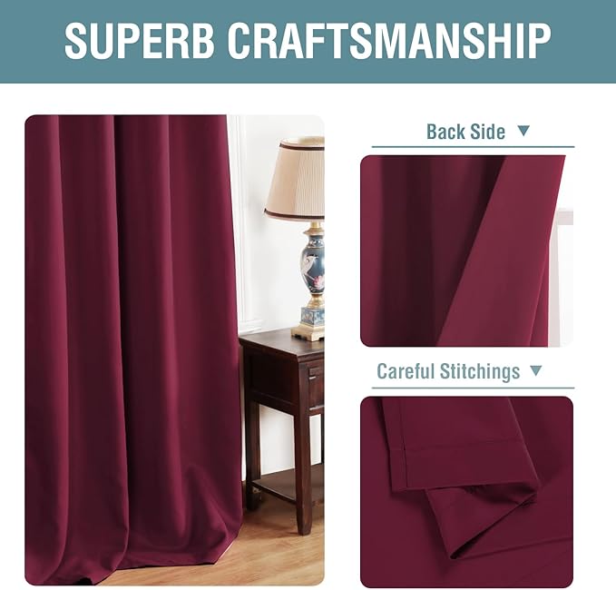 H.VERSAILTEX Blackout Curtains for Living Room/Bedroom Ultra Soft and Smooth - Image 3