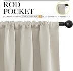 NICETOWN 2 Panels Blackout Curtains, Rod Pocket Thermal Insulated Drapess - Image 2