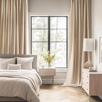 MIULEE Back Tab Beige Curtains 96 Inch Long 2 Panels Set - Image 2