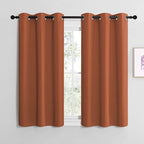 NICETOWN Bedroom Halloween Curtains 48 inches Long, Burnt Orange Privacy and by NICETOWN