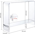 MyGift Clear Acrylic Console Table with Shelf, 2 Tier Entryway Table
