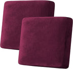 H.VERSAILTEX Velvet Stretch Couch Cushion Cover Plush Cushion Slipcover by HVERSAILTEX