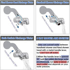Brass Shower Arm Diverter Valve for Handheld Shower Head and Fixed Spray Head G1/2 3 Way Universal Bathroom System Component Replacement Part, Polished Chrome