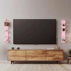 Homaterial 5 Tier Floating Wall Shelf, Pink