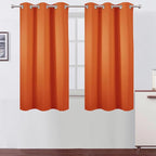 LEMOMO Orange Blackout Curtains/38 x 54 Inch/Set of Two Panels Grommet Living by Lemomo