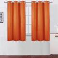 LEMOMO Orange Blackout Curtains 42 x 54 Inch Length Set of 2 Panels Grommet by Lemomo