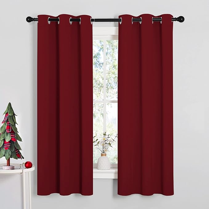 NICETOWN Christmas Window Curtains Blackout Drapes, Thermal Insulated Solid by NICETOWN