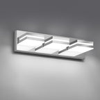 Modern LED Stainless Steel Chrome Acrylic Bathroom Lights Fixtures 3-Light