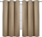 LEMOMO Blackout Curtains 42 x 63 inch/Natural Curtains Set of 2 Panels/Thermal - Image 2