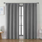 Simplebrand Ava Light Grey Blackout Curtains by Simplebrand