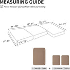 Easy-Going Stretch 3 Pieces Couch Cushion Covers - Image 2