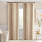 MIULEE Back Tab Beige Curtains 84 Inch Length 2 Panels Set - Image 9